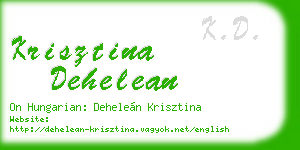 krisztina dehelean business card